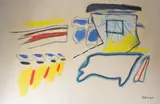 Untitled by George Kokines, pastel on paper, offered Jun 2025