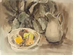Untitled by Marjorie Stevens, watercolor still life, offered Jun 2025