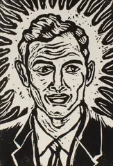 Douglas Bourgeois, Bob, 2003, woodcut