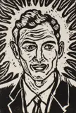 Bob by Douglas Bourgeois, 2003, woodcut, offered Jun 2025