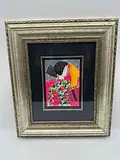 Linda Le Kinff, A vibrant and expressive portrait of a woman rendered in Le Kinff’s signature bold style, featuring strong color contrasts and flowing lines. Medium:, Mixed media on paper Dimensions: H:17in W:19in