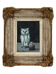 Gertrude Abercrombie, Untitled, Oil on board Signature: Signed and dated "abercrombie '58" lower left