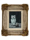 Gertrude Abercrombie, Untitled, Oil on board Signature: Signed and dated "abercrombie '58" lower left