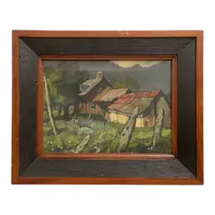 Helmut Gransow, "French Canadian Farm", 1971, Oil on Canvas Signature: Inscribed, titled, and dated by the artist on the verso canvas Artwork