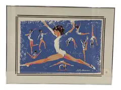 LeRoy Neiman, Nadia Comaneci, Montreal Olympics, Serigraph on Paper