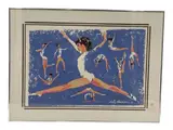 LeRoy Neiman, Nadia Comaneci, Montreal Olympics, Serigraph on Paper