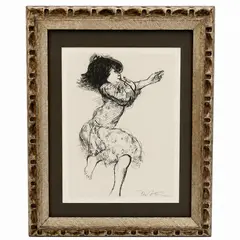 Untitled by Alexander Dobkin, lithograph dancing girl, offered Sep 2026