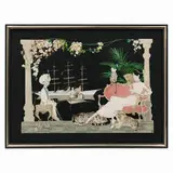 Vicente López Portaña, Untitled, serigraph of elegant interior scene