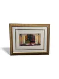 "Elektra Ii" by David Dodsworth, David Dodsworth "Elektra II" limited edition etching and carborundum with gold foil, Etching