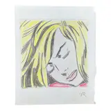 Roy Lichtenstein, Sleeping Girl, 1973, Colored pencil on paper