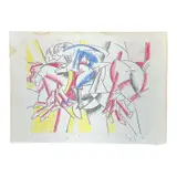 Roy Lichtenstein, The Red Horseman, Colored pencil on paper