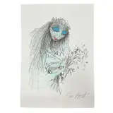 Specifications Artist: In the Manner of Tim Burton Subject: Emily the Corpse Bride holding a bouquet Medium: by Corpse Bride, Ink and colored pencil on paper Dimensions:, offered Sep 2026