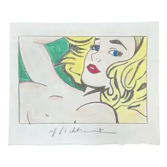 Roy Lichtenstein, Seduction, 1973, Colored Pencil on paper