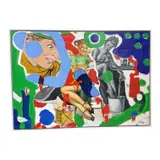 Sin Título (Collage) by Héctor Ruíz García, 2011, Oil, acrylic, and collage on canvas Signature: Signed and dated "HRuíz '11" lower right; fully inscribed, signed, and ti, offered Sep 2026