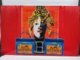 Striking contemporary by Hermes by Carlos Felix, collage portrait featuring a dual-toned face with bold botanical hair and vivid, offered Jul 2026