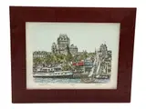 Untitled by Pierre Maurice Jobin, Colored lithograph print on paper Style: Architectural Realism / Canadiana Folk Art Signature/Inscriptions: Titled "Chat, offered Jul 2026