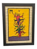 Tarot Series Medium: by Tarot Card V, Mixed Media on Paper Signature: Bears signature and date "K. Haring 88" lower right, offered Sep 2026