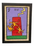 Tarot Series Medium: by Tarot Card Xvi, Mixed Media on Paper Signature: Bears signature and date "K. Haring 88" lower right, offered Sep 2026