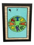 Tarot Series Medium: by Tarot Card X, Mixed Media on Paper Signature: Bears signature and date "K. Haring 88" lower right, offered Sep 2026