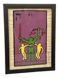 Tarot Series Medium: by Tarot Card XI, Mixed Media on Paper Signature: Bears signature and date "K. Haring 88" lower right, offered Sep 2026
