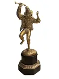 Specifications Title: "Dancing Youth" Maker: Mercier Aîné Marbrier Medium: Gilt by Dancing Youth by Mercier Aîné Marbrier, bronze and marble Dimensions:, offered Sep 2026
