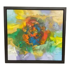 This large-scale abstract expressionist oil painting on canvas by Eduard Grossman features a dynamic composition of rich by Eduard Grossman, Oil on Canvas, offered Sep 2026