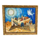A by The Golden City by Haim Sherrf, mixed media painting on canvas by Israeli-Canadian artist Haim Sherrf, offered Sep 2026