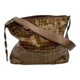 Untitled by Brighton Cher, bronze croc-embossed patent leather hobo bag, offered Sep 2026