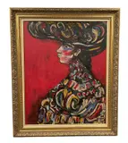 René Portocarrero, Untitled, Oil on canvas Origin: Cuban