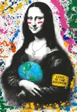 This original mixed-media work on paper by contemporary street artist Mr. Brainwash features a stenciled black silhouette of Mickey Mouse set against a monochrome brick wall background tagged with the phrase "DREAMS COME TRUE." The figure holds a single spray-painted red heart-shaped balloon in a clear homage to Banksy's iconic "Girl with Balloon." The central brick wall composition is framed by an outer collage border of torn posters by "Dreams Come True" by Mr. Brainwash, Mixed Media on Paper, offered Sep 2026