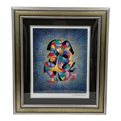 Anatole Krasnyansky, Play That Horn II, Seriolithograph in color on archival paper Signature: Plate-signed lower right