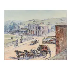 Marjorie Jane Reed, Untitled, oil on canvas painting "Leaving San Francisco"