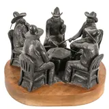 Allan Houser, Untitled, bronze on wood base, "Pow-Wow Singers"