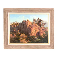 John Leone, Untitled, oil on board painting, "The Warrior"