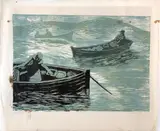 Lobstering by Anne Rosson Fuller Dillon, 1965, Woodblock Print on Paper, offered May 2026