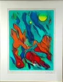 Gustave Singier, Envol, 1971, Color Lithograph on Paper