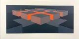 Brian Halsey, Novem II (State I/II), 1981, Color Serigraph on Paper