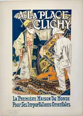 Eugene Grasset, A La Place Clichy -- La Premiere Maison Du Monde Pour Ses Importations Orientales, Lithograph