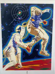 Hiro Yamagata, Fencing, screenprint