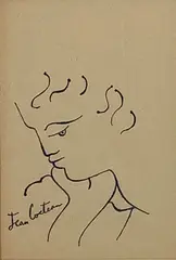 Jean Cocteau, Profile of a Young Man, ink on paper
