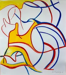 Willem de Kooning, Untitled from the Quatre Lithographies suite, 1986, Color Lithograph on Paper