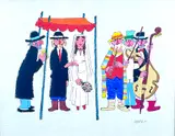 Jovan Obican, Wedding Ceremony, Oil on Canvas