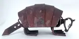Robert D. Cumpston, Armadillo Kinetic, Sculpture. Oxidized Wrought Iron