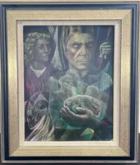 Rodney Marshall Winfield, Contemplation (c. 1964-66). Framed, Oil on Masonite