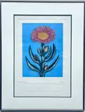 Aida Whedon, In Bloom, Hand colored Etching