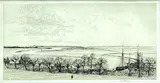 Kerr Eby, Untitled, Etching of Marshes