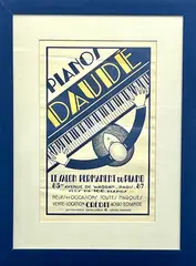 Andre Daude, Pianos Daude c. 1920's, Color Lithograph