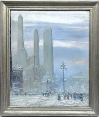 Rockefeller Center by Johann Berthelsen, Oil on Canvas, offered Jun 2025