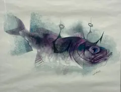Siegfried Reinhardt, Fish, Lithograph