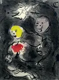 Marc Chagall, The Prophet Daniel with the Lions, Lithograph